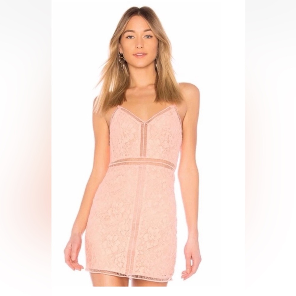 NBD Peach Lace Dress